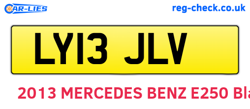 LY13JLV are the vehicle registration plates.