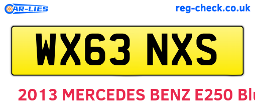 WX63NXS are the vehicle registration plates.