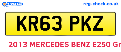 KR63PKZ are the vehicle registration plates.