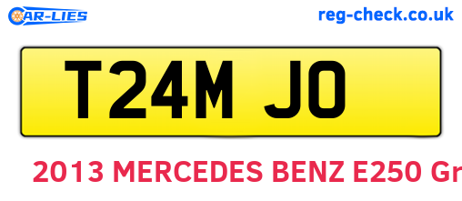 T24MJO are the vehicle registration plates.