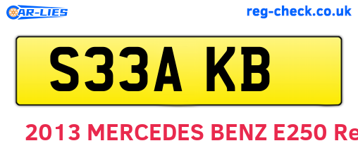S33AKB are the vehicle registration plates.
