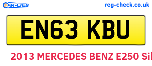 EN63KBU are the vehicle registration plates.