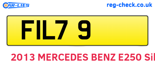 FIL79 are the vehicle registration plates.