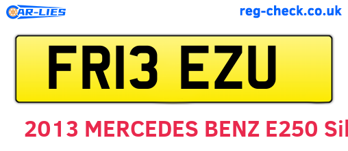 FR13EZU are the vehicle registration plates.