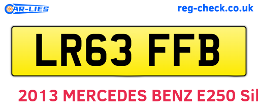 LR63FFB are the vehicle registration plates.