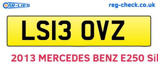 LS13OVZ are the vehicle registration plates.