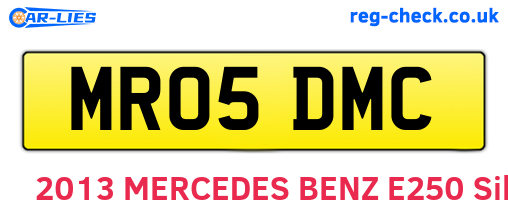 MR05DMC are the vehicle registration plates.