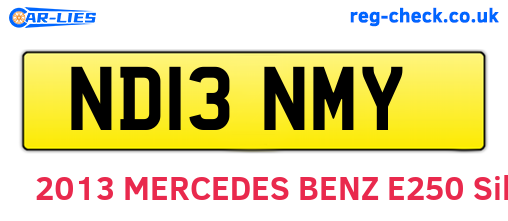 ND13NMY are the vehicle registration plates.