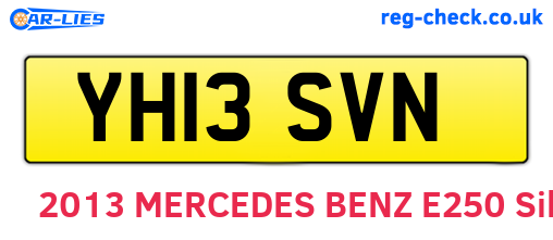 YH13SVN are the vehicle registration plates.