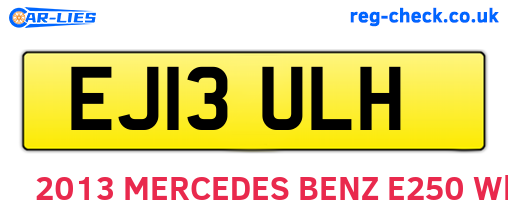 EJ13ULH are the vehicle registration plates.
