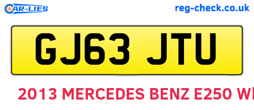 GJ63JTU are the vehicle registration plates.