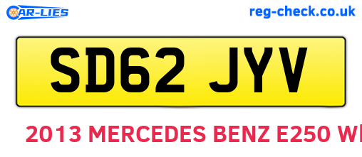SD62JYV are the vehicle registration plates.