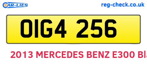 OIG4256 are the vehicle registration plates.