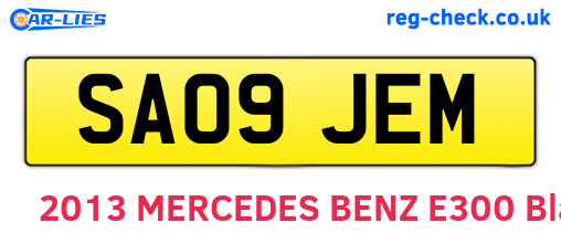 SA09JEM are the vehicle registration plates.