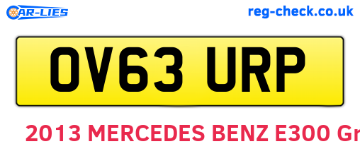 OV63URP are the vehicle registration plates.