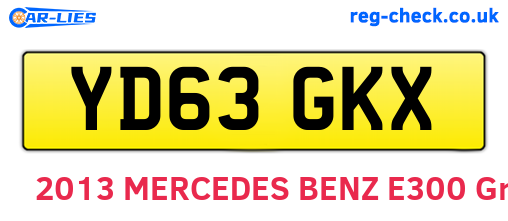 YD63GKX are the vehicle registration plates.