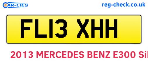 FL13XHH are the vehicle registration plates.