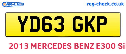 YD63GKP are the vehicle registration plates.