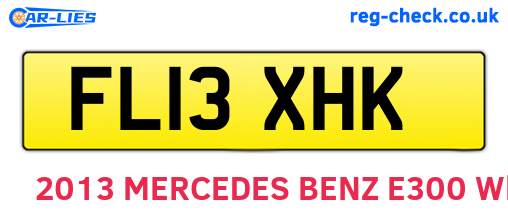 FL13XHK are the vehicle registration plates.