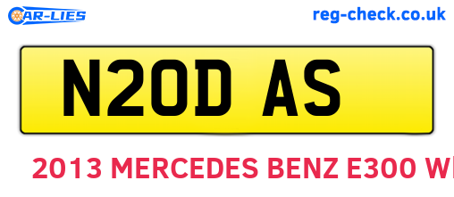 N20DAS are the vehicle registration plates.