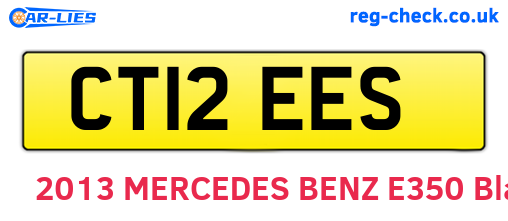 CT12EES are the vehicle registration plates.