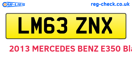 LM63ZNX are the vehicle registration plates.