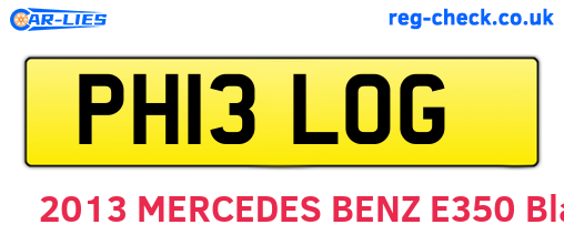 PH13LOG are the vehicle registration plates.
