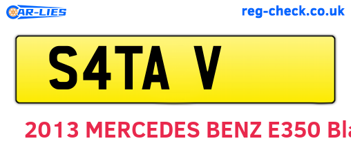 S4TAV are the vehicle registration plates.