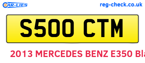 S500CTM are the vehicle registration plates.