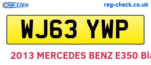 WJ63YWP are the vehicle registration plates.