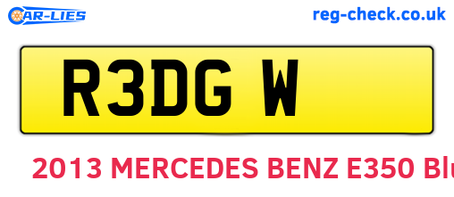 R3DGW are the vehicle registration plates.