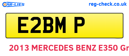 E2BMP are the vehicle registration plates.