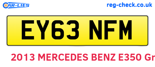 EY63NFM are the vehicle registration plates.