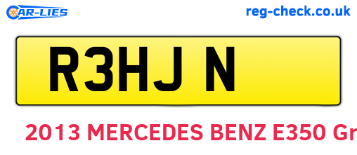 R3HJN are the vehicle registration plates.