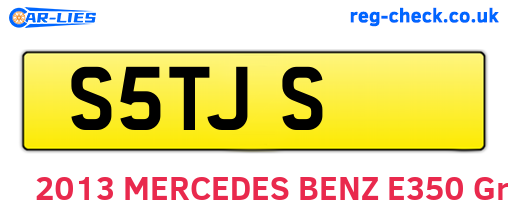 S5TJS are the vehicle registration plates.