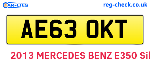AE63OKT are the vehicle registration plates.