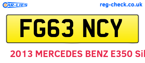 FG63NCY are the vehicle registration plates.