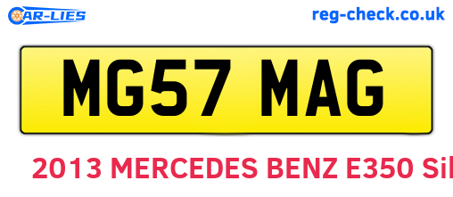 MG57MAG are the vehicle registration plates.