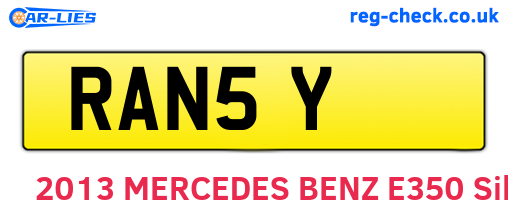 RAN5Y are the vehicle registration plates.