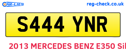 S444YNR are the vehicle registration plates.