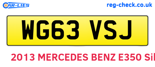 WG63VSJ are the vehicle registration plates.