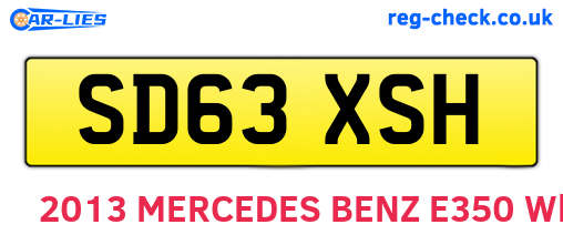 SD63XSH are the vehicle registration plates.