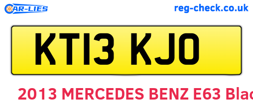 KT13KJO are the vehicle registration plates.