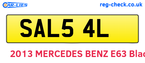 SAL54L are the vehicle registration plates.