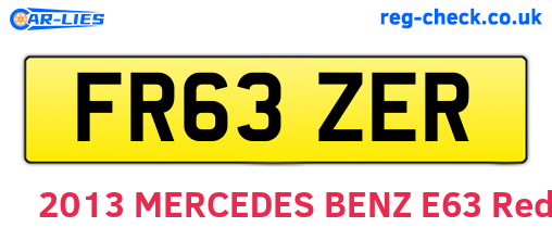 FR63ZER are the vehicle registration plates.