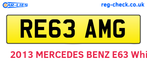 RE63AMG are the vehicle registration plates.