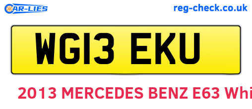 WG13EKU are the vehicle registration plates.