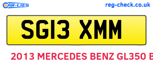 SG13XMM are the vehicle registration plates.
