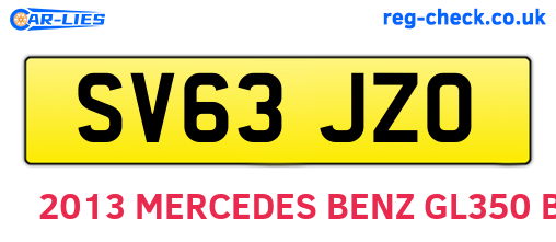 SV63JZO are the vehicle registration plates.