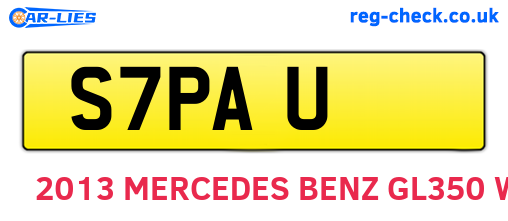 S7PAU are the vehicle registration plates.